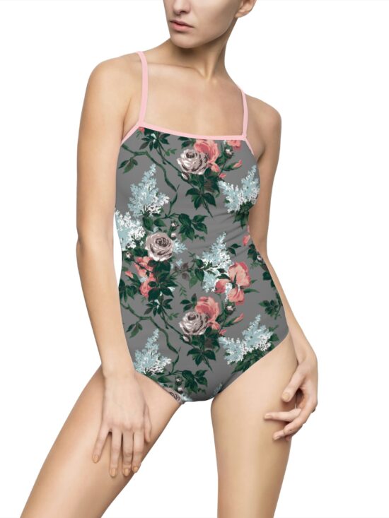 Devon J'adore Bella Roses Strappy One-piece Swimsuit | Pinup Couture Swim